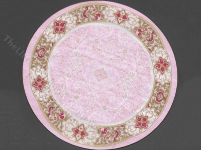 (image for) Round Pink Woven Rug for your Dollhouse