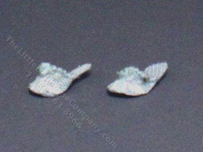 (image for) Miniature Sparkly Blue Lace Slippers for Dollhouses