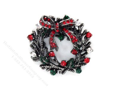 (image for) Miniature Metal Christmas Wreath for Dollhouses