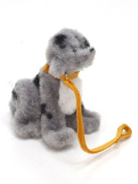 (image for) Miniature Grey Dog on Leash by Sue Wilkes of Shoebutton Bears