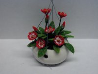 (image for) Miniature Hanging Red Flower For Dollhouses