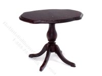 (image for) Miniature Mahogany Pedestal Side Table for Dollhouses