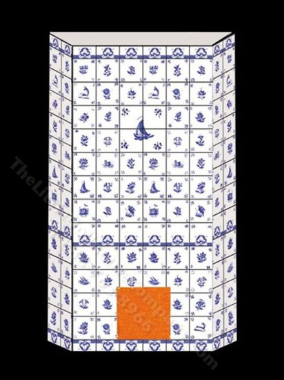 (image for) Dollhouse Scale Model Mosaic Fireplace