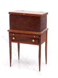 (image for) Miniature Walnut Cellarette for Dollhouses