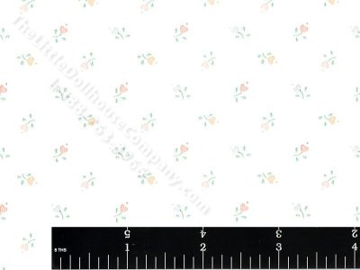 (image for) Heart Flowers Miniature Wallpaper for Dollhouses