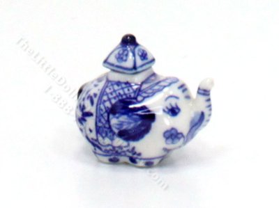 (image for) Miniature Elephant Teapot for Dollhouses