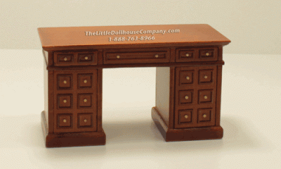 (image for) Dollhouse Miniature Walnut Desk