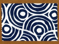(image for) Miniature Navy Ripples Rug for Dollhouses