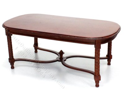 (image for) Miniature Mahogany Dining Table for Dollhouses