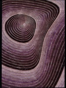 (image for) Miniature Eggplant Waves Abstract Rug by PRD Miniatures