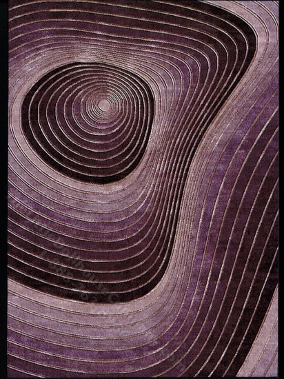 (image for) Miniature Eggplant Waves Abstract Rug by PRD Miniatures