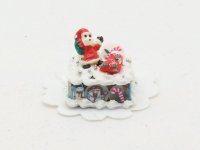 (image for) Miniature Square Christmas Cake for Dollhouses