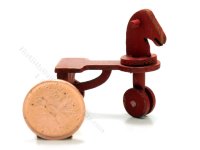 (image for) Miniature Red Wooden Horse Ride-On Trike by Jane Woodham
