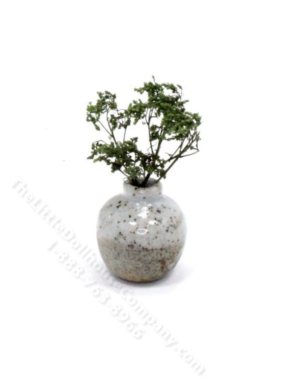 (image for) Miniature Speckled Vase with Greening for Dollhouses