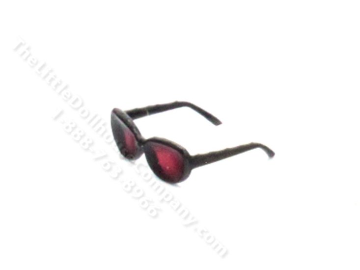 (image for) Miniature Black and Red Sunglasses for Dollhouses