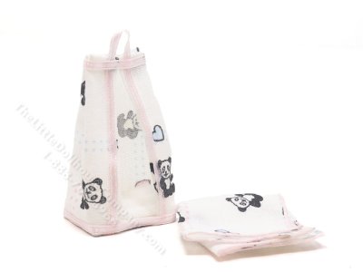 (image for) Miniature Laundry/Bath Bag with Blanket for Dollhouses