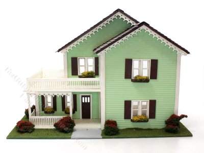 (image for) 1:48 Scale Summer Beach House Assembled Dollhouse