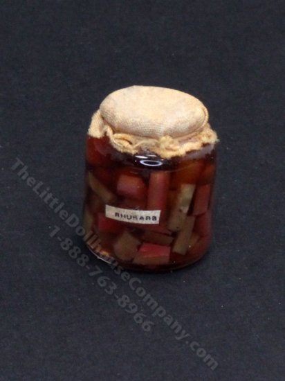 (image for) Handmade Miniature Jar of Rhubarb Preserves
