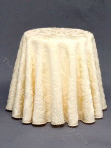 (image for) Miniature Round Table with Damask Tablecloth - Designs by Janet