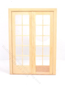 (image for) Dollhouse Scale Model Classic Double Entry French Door