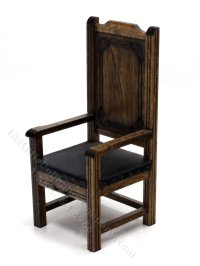 Miniature Medieval Chair for Dollhouses (image for) Miniature Medieval Chair for Dollhouses