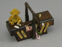(image for) Miniature Bear with Sewing Work Box by Sue Wilkes
