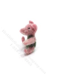 (image for) Miniature Felted Piglet by Trace Goldfarb