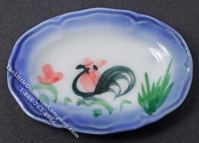 (image for) Miniature Oval Serving Plate for Dollhouses