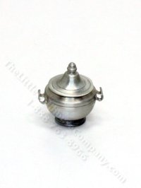(image for) Miniature Pewter Soup Tureen for Dollhouses