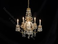 (image for) Dollhouse Miniature 12V Helene Crystal Chandelier