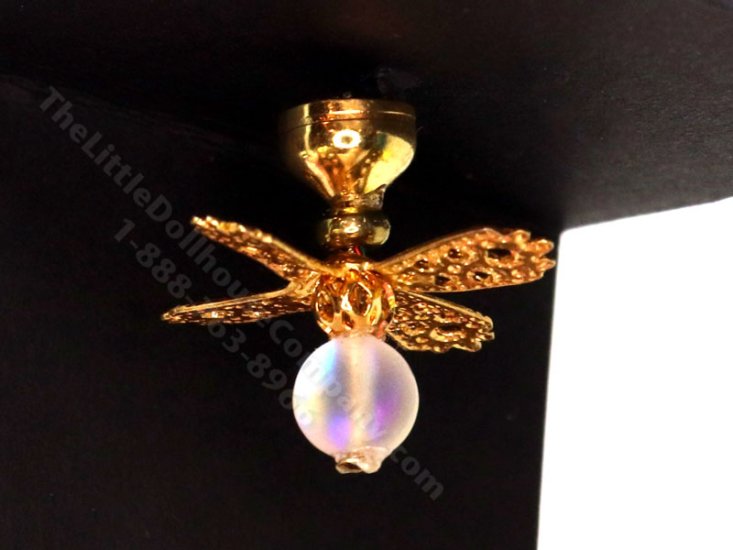 (image for) 1:48 Scale Miniature 3V 4 Blade Fan Ceiling Light for Dollhouses