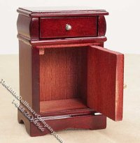 (image for) Miniature Mahogany Nightstand for Dollhouses