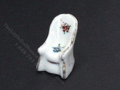 (image for) 1/2" Porcelain Chair for Dollhouses
