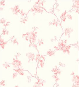 (image for) Emma Toile Pink Wallpaper