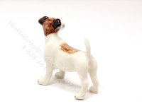(image for) Miniature Light Brown Porcelain Jack Russel Terrier Dog for Dollhouses