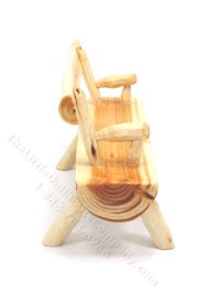 (image for) Miniature Rustic Wooden Park Bench for Dollhouses