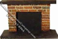 (image for) New Englander II, Natural Red Brick Dollhouse Fireplace