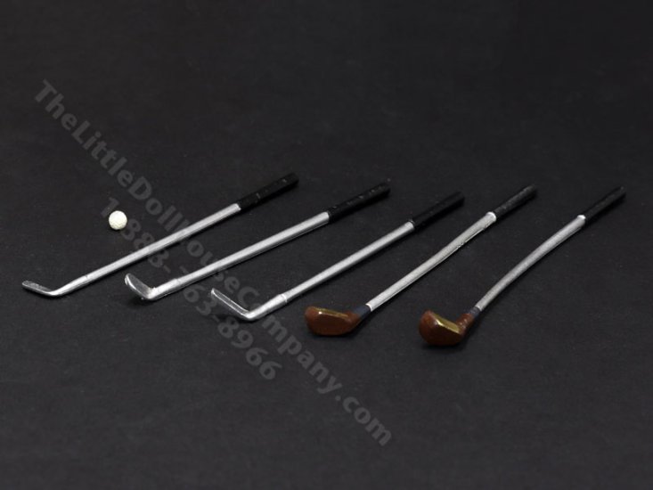 (image for) Miniature Golf Club & Ball Set for Dollhouses