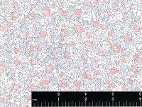 (image for) Blue and Pink Abstract Floral Miniature Wallpaper for Dollhouses