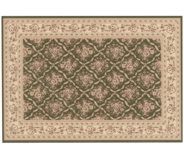 (image for) Miniature Small Scale Ribbon Trellis and Floral Rug