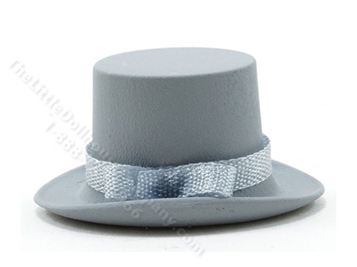 (image for) Miniature Grey Top Hat for Dollhouses