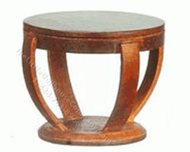(image for) Miniature Round Walnut Art Deco Table