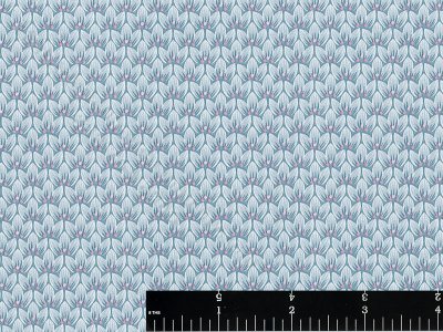 (image for) Blue Leaf Pattern Miniature Wallpaper for Dollhouses