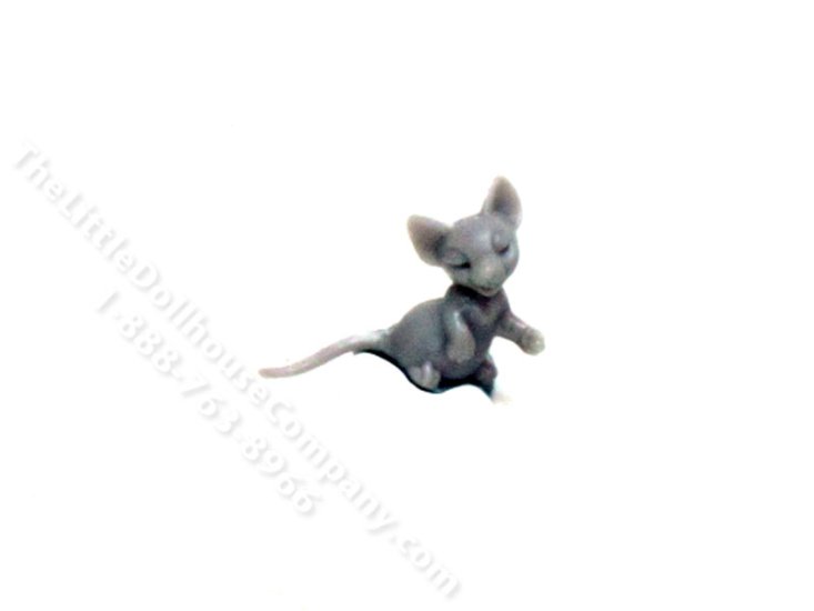 (image for) Miniature Grey Mouse for Dollhouses