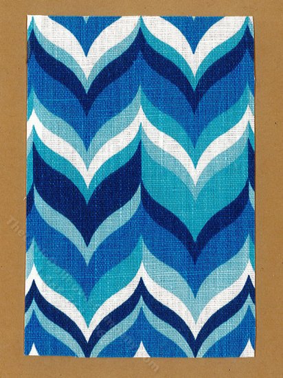 (image for) Miniature Blue and White Geometric Rug for Dollhouses