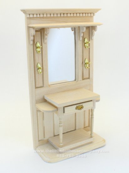 (image for) Miniature Unfinished Hallway Stand