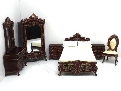 (image for) Miniature 7 Piece Mahogany Bedroom Set