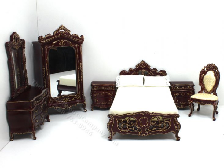 (image for) Miniature 7 Piece Mahogany Bedroom Set