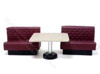 (image for) Miniature Restaurant Booth set for Dollhouses - Burgundy