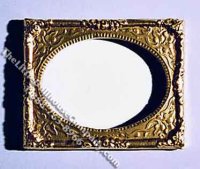 (image for) Miniature Gold Coloured Oval Mirror for Dollhouses